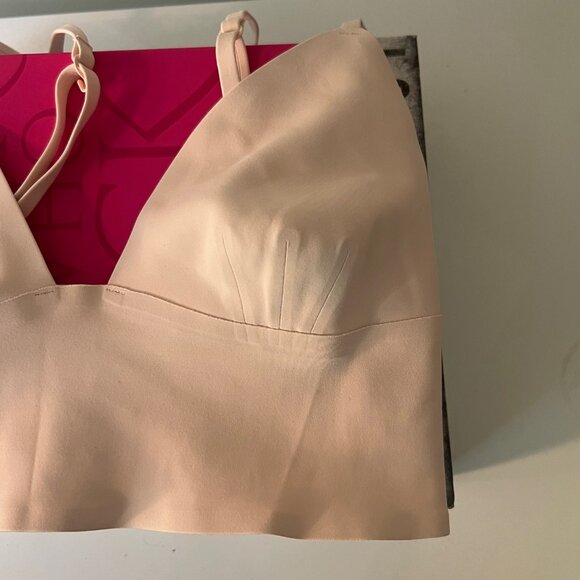 Free People intimately deep plunge bralette nude color size XS - Picture 3 of 9